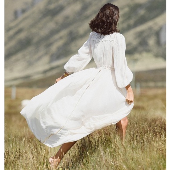 NWT Spell & the Gypsy Collective Off White Le Gauze Lace Duster - Picture 6 of 17